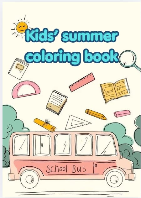 Kids’ summer coloring book